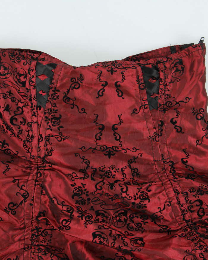 Vintage 00s Spin Doctor Tiered Lace-up Skirt - XS