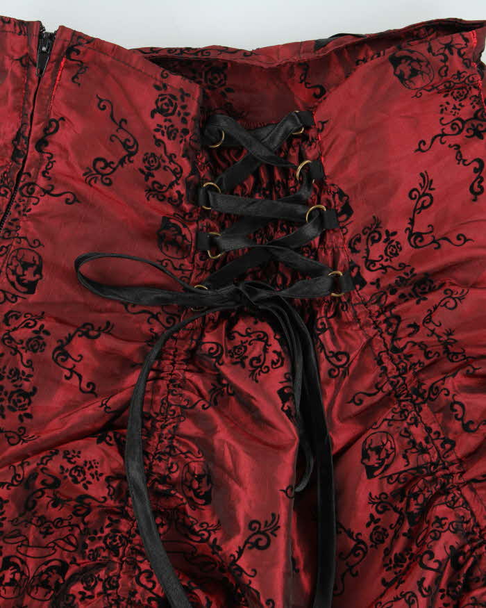 Vintage 00s Spin Doctor Tiered Lace-up Skirt - XS