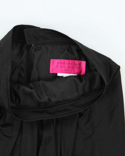 Vintage Christian Lacroix Black Asymmetric Midi Skirt - W28