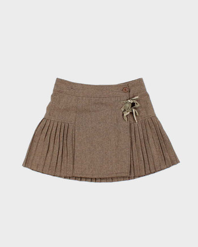 Vintage 90s 00s Ai Yong Lin Wool Blend Mini Wrap Skirt - XS