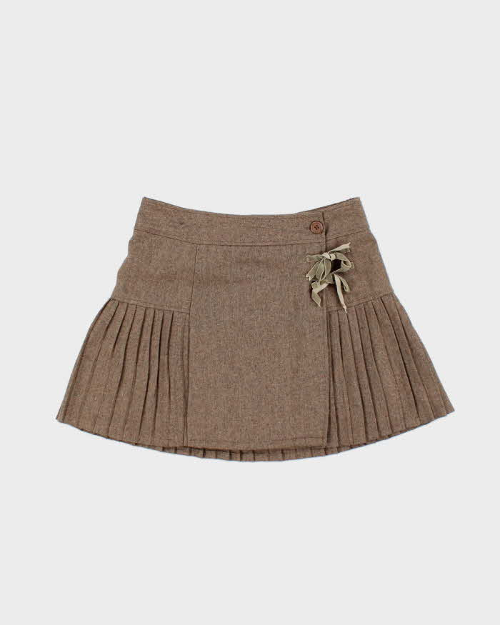 Vintage 90s 00s Ai Yong Lin Wool Blend Mini Wrap Skirt - XS