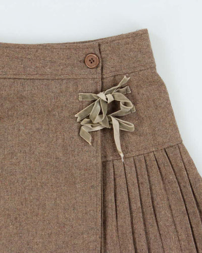 Vintage 90s 00s Ai Yong Lin Wool Blend Mini Wrap Skirt - XS
