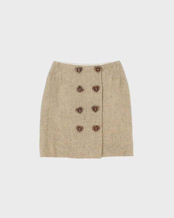 Vintage 90s Moschino Nature Friendly Wool Skirt - XXS