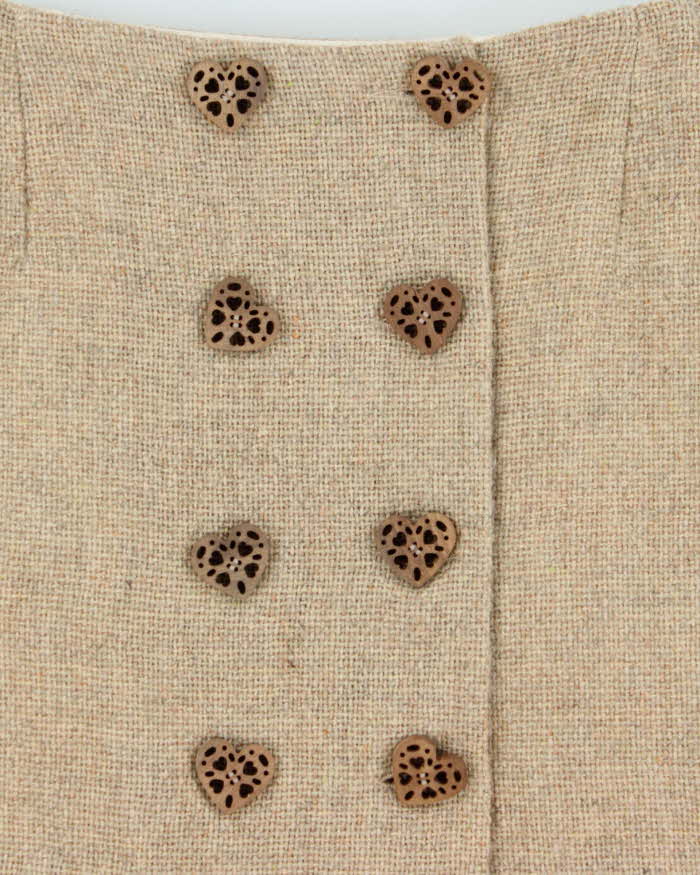 Vintage 90s Moschino Nature Friendly Wool Skirt - XXS