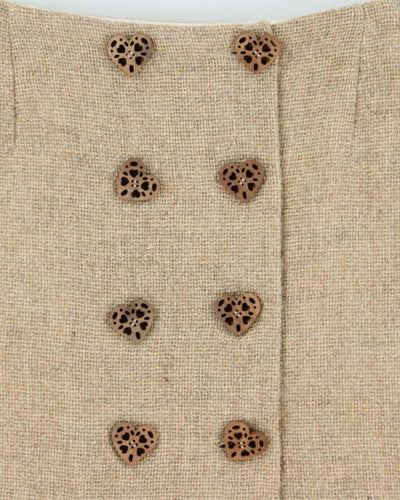 Vintage 90s Moschino Nature Friendly Wool Skirt - XXS