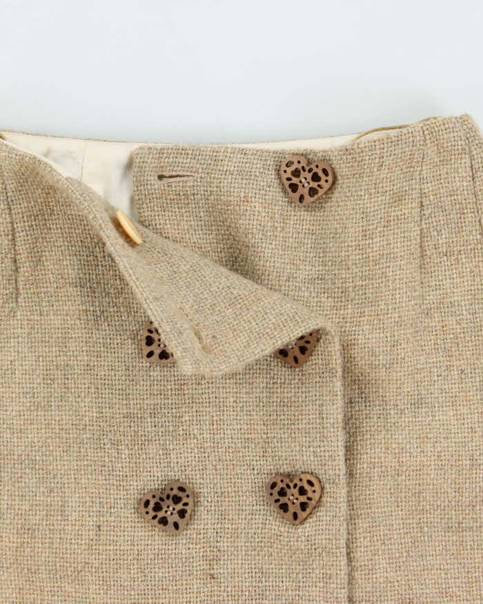 Vintage 90s Moschino Nature Friendly Wool Skirt - XXS