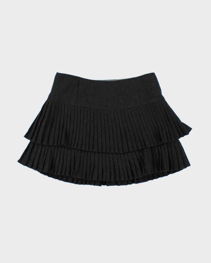 Vintage Nanette Lapore Wool Blend Double Layer Pleated Skirt - S
