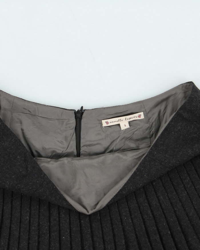 Vintage Nanette Lapore Wool Blend Double Layer Pleated Skirt - S