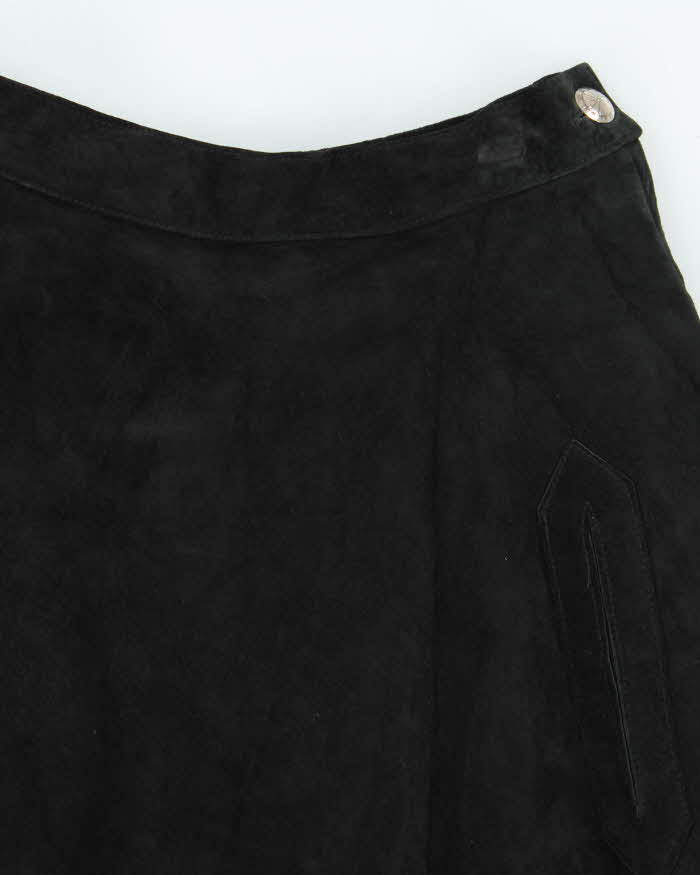 Vintage 1990s Women's A-Line Western Suede Tassel Midi Skirt - W25