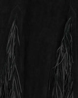 Vintage 1990s Women's A-Line Western Suede Tassel Midi Skirt - W25