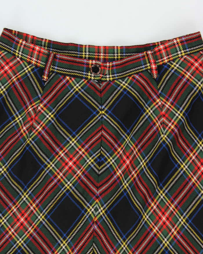 Vintage Valencia Wool Checked Maxi Skirt - XS