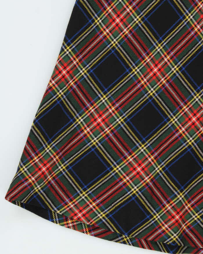 Vintage Valencia Wool Checked Maxi Skirt - XS