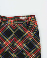Vintage Valencia Wool Checked Maxi Skirt - XS