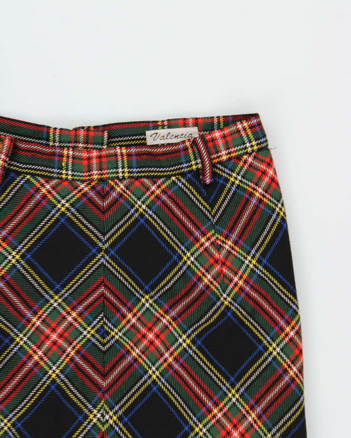 Vintage Valencia Wool Checked Maxi Skirt - XS