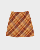 Vintage Debbie Shuchat Check Wool Skirt - XS