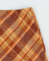 Vintage Debbie Shuchat Check Wool Skirt - XS