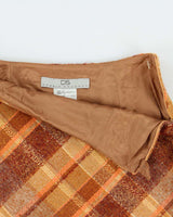 Vintage Debbie Shuchat Check Wool Skirt - XS