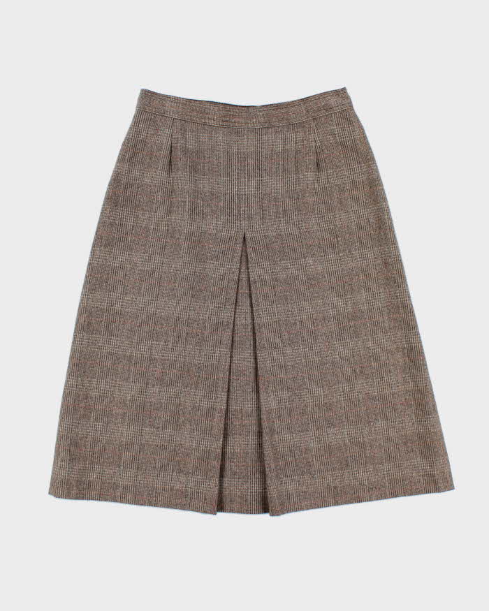 Vintage Evan-picone Check Wool Skirt - XS