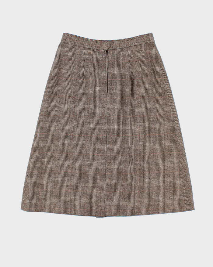 Vintage Evan-picone Check Wool Skirt - XS