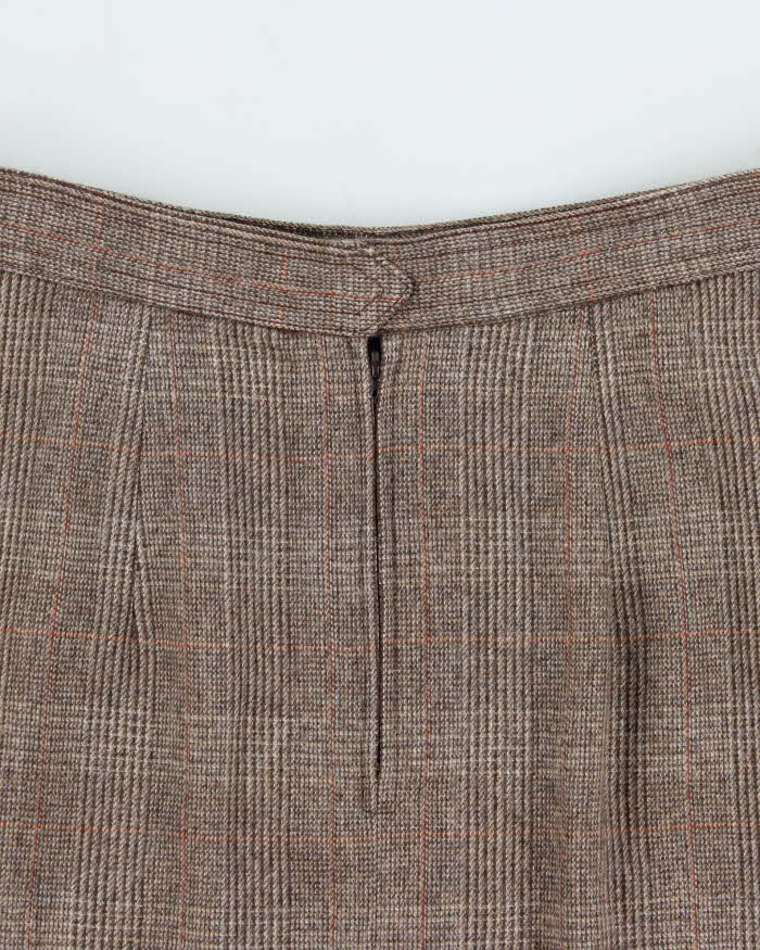 Vintage Evan-picone Check Wool Skirt - XS