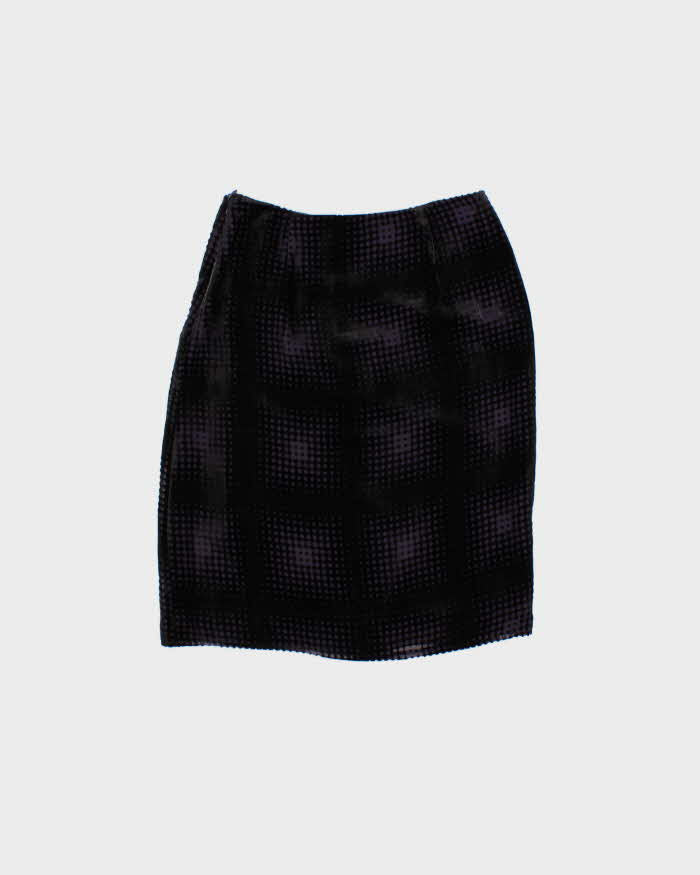 Vintage 90s BCBG Max Azria Silk &amp; Velvet Skirt - XXS