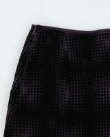 Vintage 90s BCBG Max Azria Silk &amp; Velvet Skirt - XXS