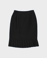 Vintage 90s Jones Studio Wool Blend Pleated Hem Skirt - XS