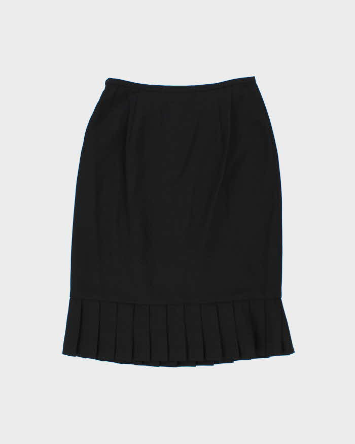 Vintage 90s Jones Studio Wool Blend Pleated Hem Skirt - XS