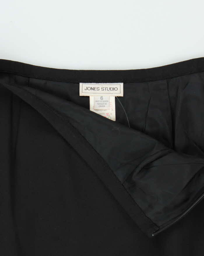 Vintage 90s Jones Studio Wool Blend Pleated Hem Skirt - XS