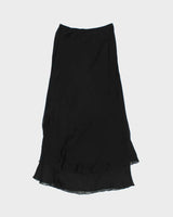 Vintage Simply Silk Sheer Maxi Skirt - S