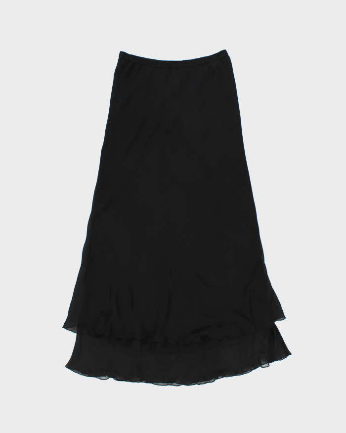 Vintage Simply Silk Sheer Maxi Skirt - S