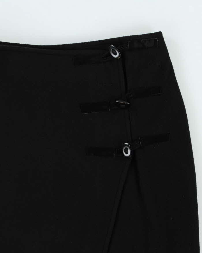 Vintage 90s Nolita Toggle Detail Wool &amp; Angora Skirt - S