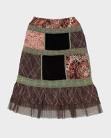 Vintage Y2k 00s Patchwork Floaty Skirt - M
