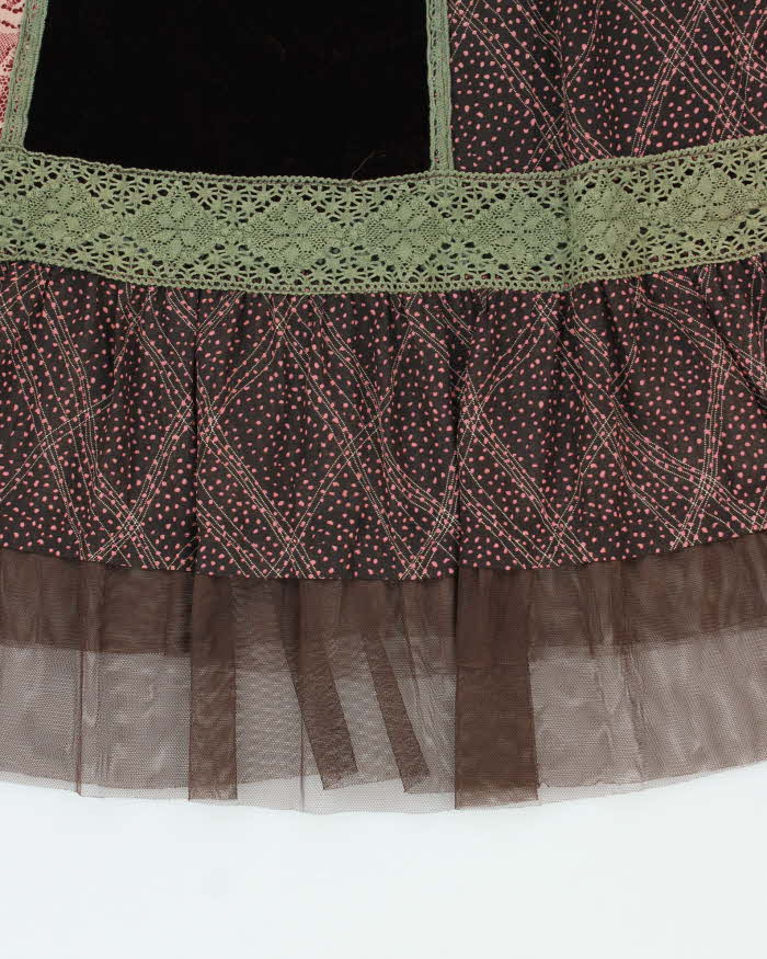 Vintage Y2k 00s Patchwork Floaty Skirt - M