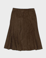 Vintage Y2k 00s Liz Claiborne Faux Suede Skirt - S