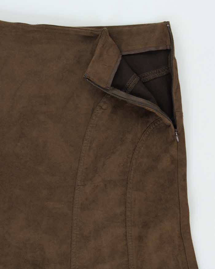 Vintage Y2k 00s Liz Claiborne Faux Suede Skirt - S