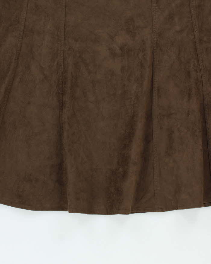 Vintage Y2k 00s Liz Claiborne Faux Suede Skirt - S