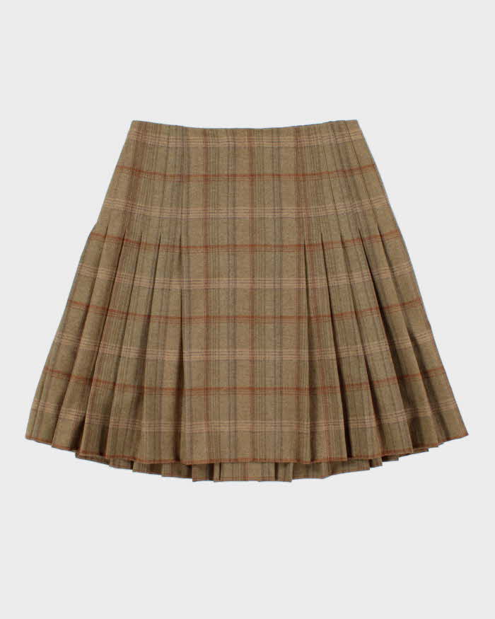 Vintage Brooks Brothers Wool &amp; Cashmere Check Skirt - S