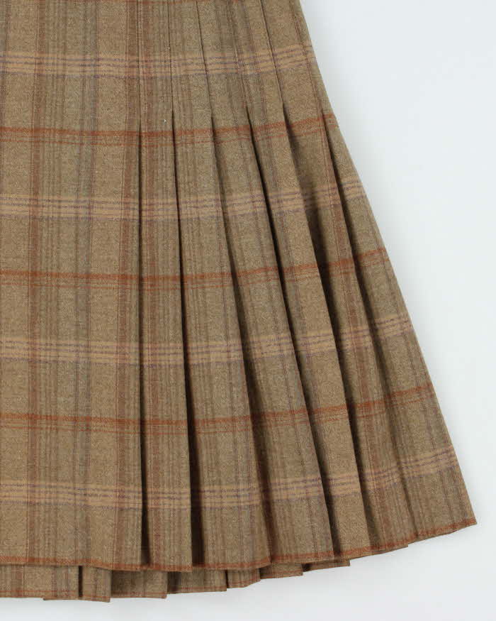 Vintage Brooks Brothers Wool &amp; Cashmere Check Skirt - S