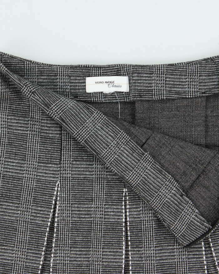 Vintage Vera Moda Pleated Checked Skirt - XS