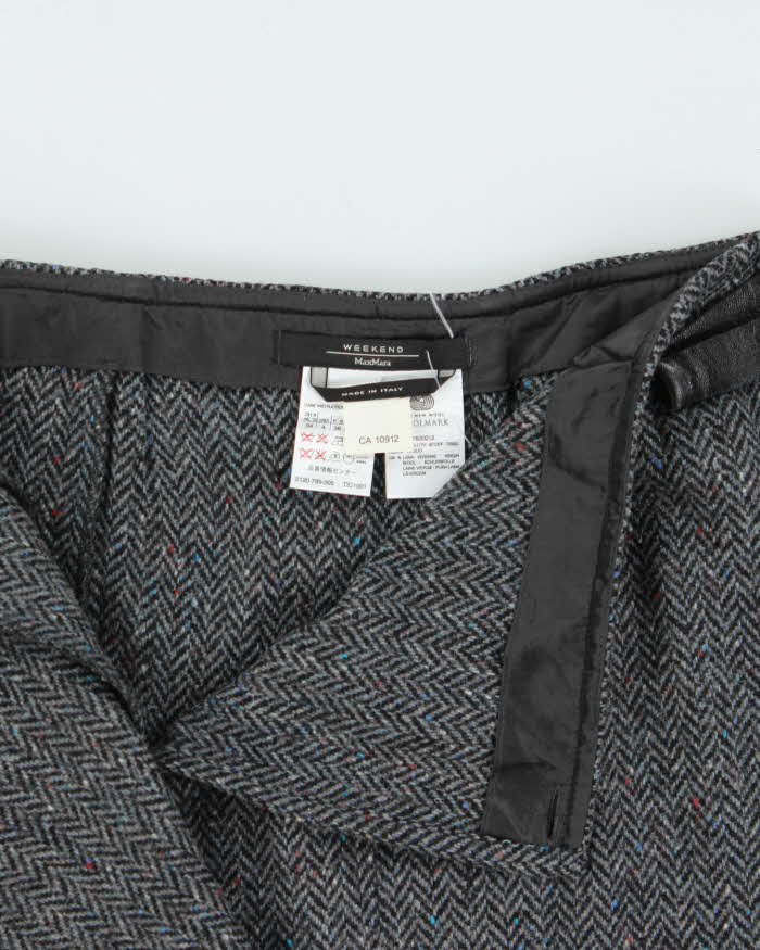 Vintage MaxMara Wool Buckle Skirt - XS