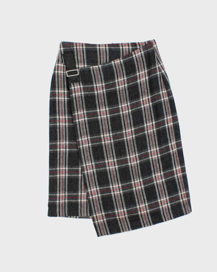 Vintage Marisfrolg Wool Blend Wrap Buckle Skirt - XS