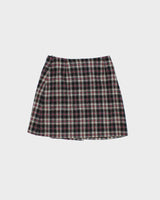 Vintage 00s U2 Clothing Wool Blend Checked Mini Skirt -XXS