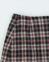 Vintage 00s U2 Clothing Wool Blend Checked Mini Skirt -XXS