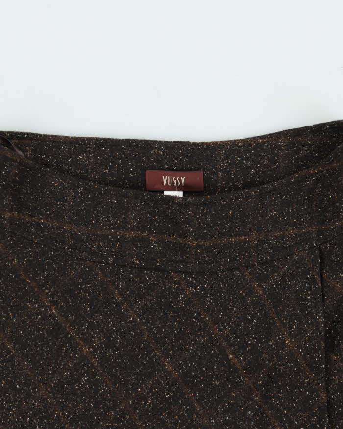 Vintage 00s Vussy Faux Wrap Asymmetric Hem Skirt - XS