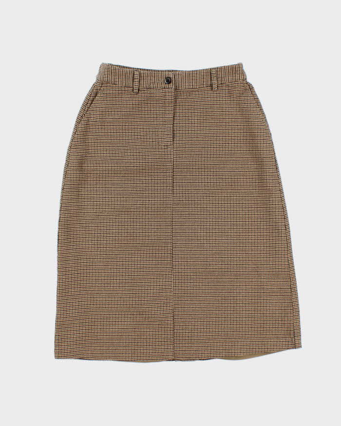 Vintage L.L. Bean Brushed Cotton Dog Tooth Skirt - XS