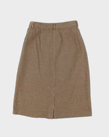 Vintage L.L. Bean Brushed Cotton Dog Tooth Skirt - XS