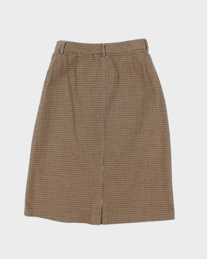 Vintage L.L. Bean Brushed Cotton Dog Tooth Skirt - XS