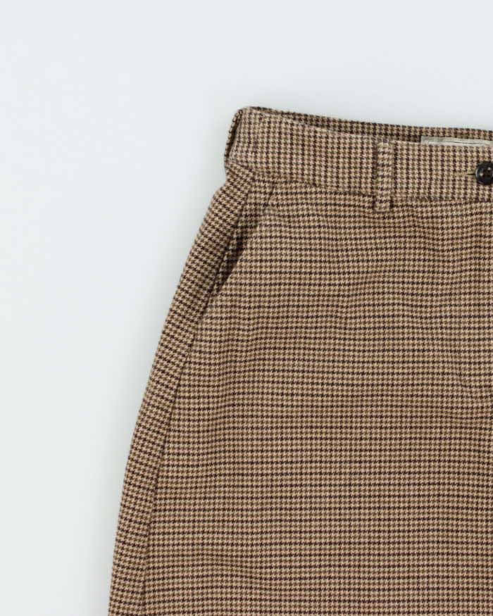 Vintage L.L. Bean Brushed Cotton Dog Tooth Skirt - XS