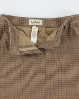 Vintage L.L. Bean Brushed Cotton Dog Tooth Skirt - XS